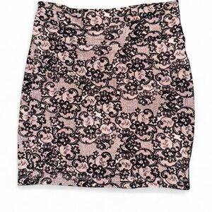 Charlotte Russe Blush and Black Lace Top